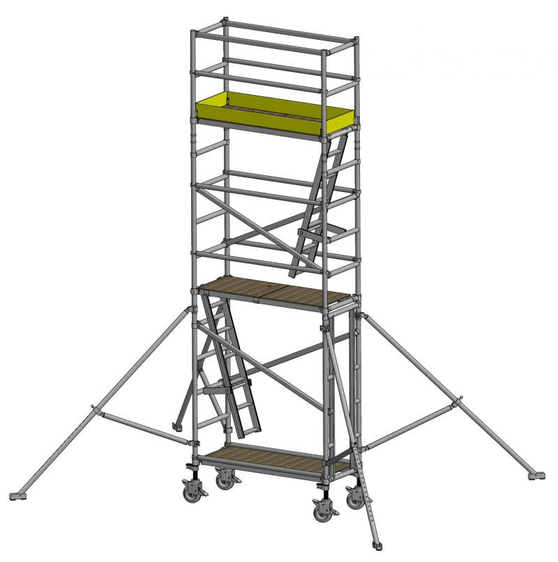 Alumiinitikasteline 0,7 x 1,7m, korkeus < 4m